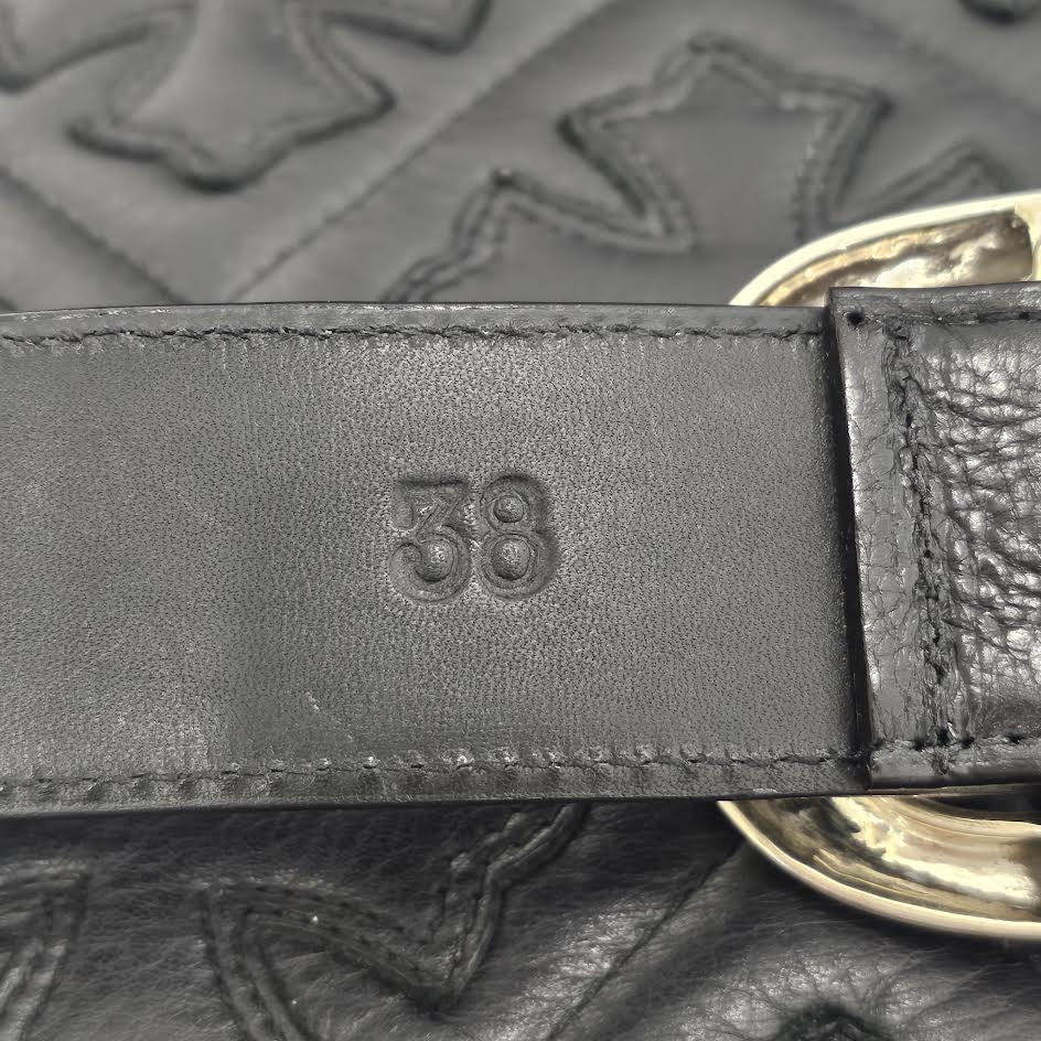 CHROME HEARTS 1.5 Gunslinger Leather Belt Size 38 クロムハーツ 1.5インチ ガンスリンガー レザーベルト サイズ38