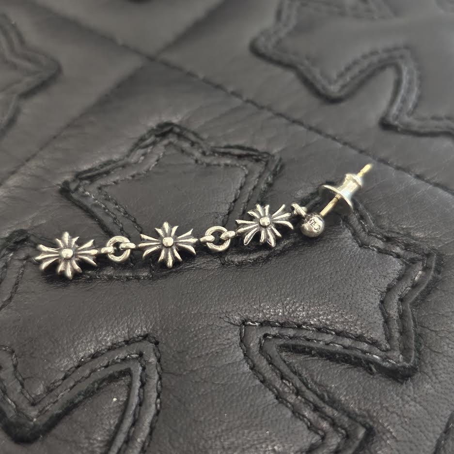 CHROME HEARTS Tiny E CH Plus 3 Drop Earring クロムハーツ タイニーE CHプラス 3ドロップ イヤリング ピアス