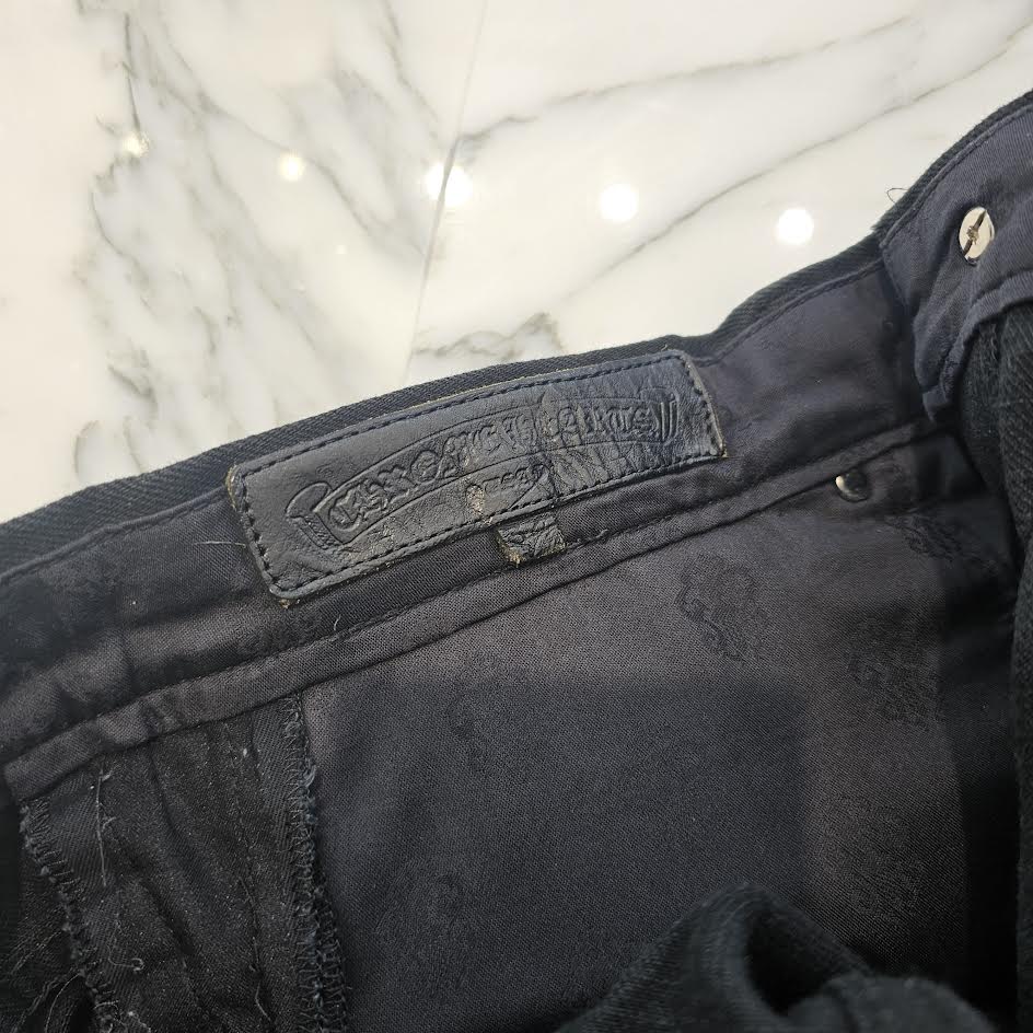CHROME HEARTS CH Plus Cross Ball Button Denim Pants Size 34 クロムハーツ CHプラス クロスボールボタン デニムパンツ サイズ34