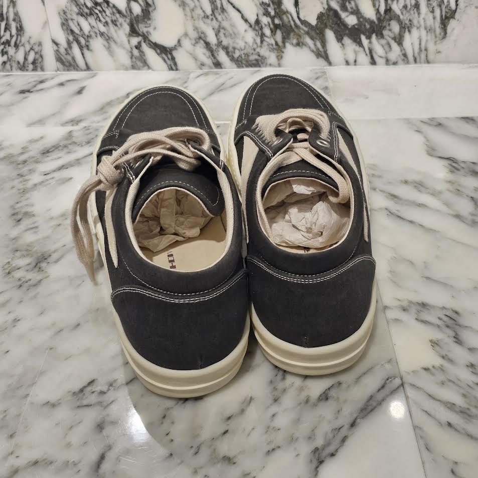 Rick Owens DRKSDW Vintage Sneaks "Dark Dust / Milk" DU01D1803 Size 42 リックオウェンス ダークシャドウ ヴィンテージスニーカー "ダークダスト/ミルク" サイズ42