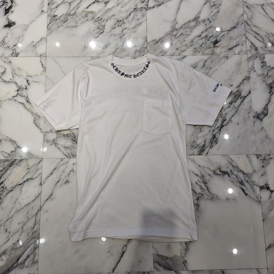 CHROME HEARTS × The Rolling Stones 2024SS Lip Tan Neck Logo Back Scroll Tee Size S クロムハーツ × ローリングストーンズ リップアンドタン ネックロゴ バックスクロール Tシャツ サイズS