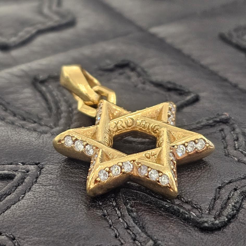 CHROME HEARTS 22K STAR of DAVID Pave Diamond Pendant Top クロムハーツ 22K スターオブダビデ パヴェダイヤモンド ペンダントトップ