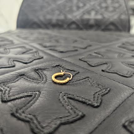 CHROME HEARTS 22K HOOP TFL SML GOLD Earrings クロムハーツ 22K フープ TFL スモール ゴールド ピアス