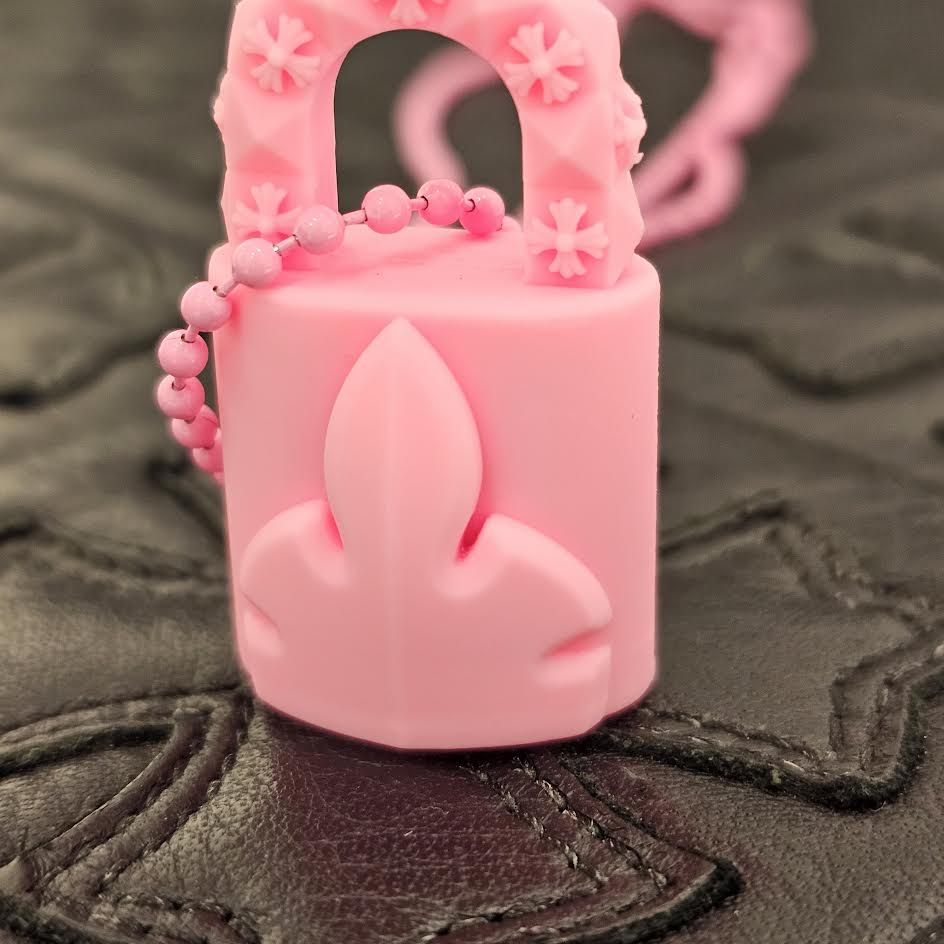 CHROME HEARTS 2023SS PADLOCK Flare Knee Silicon Rubber Necklace クロムハーツ パドロック フレアニー シリコンラバー ネックレス