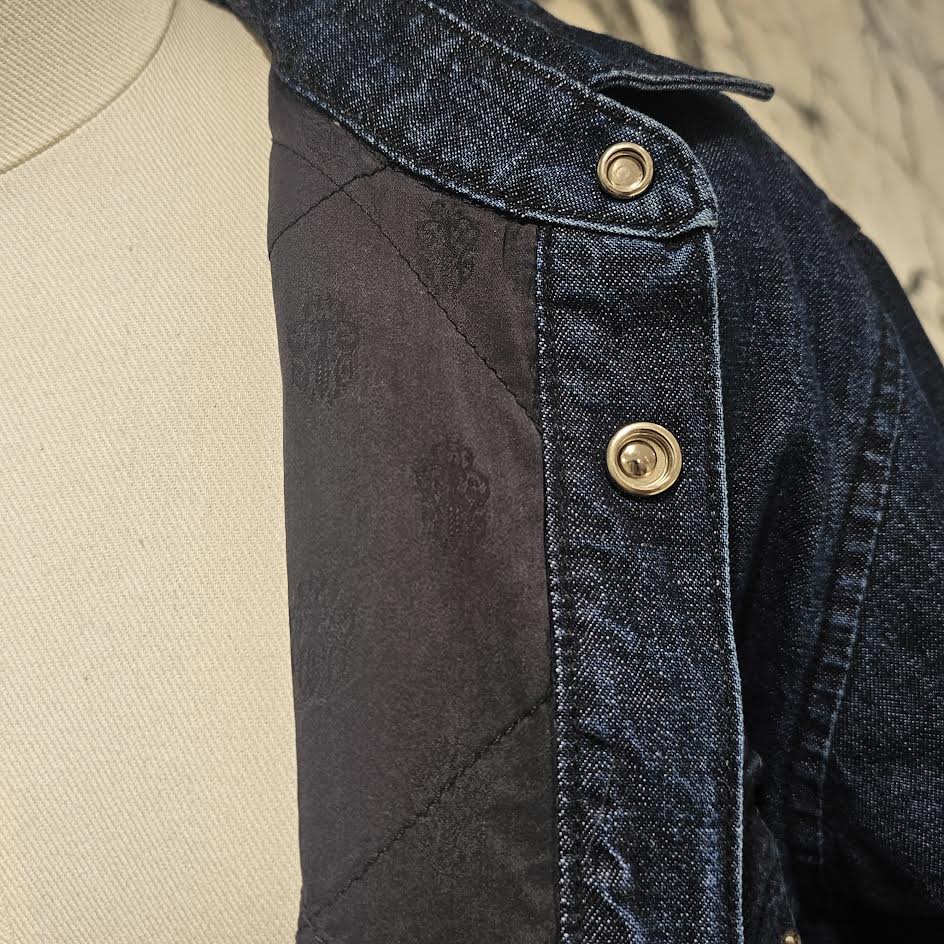 CHROME HEARTS WORK'N SHIRT GARAGE WASH DENIM JACKET Size S クロム
