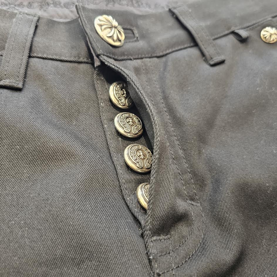 CHROME HEARTS Camouflage Cemetery Leather Cross Patch Chino Pants Size 28 クロムハーツ カモフラージュ セメタリー レザークロスパッチ チノパンツ サイズ28