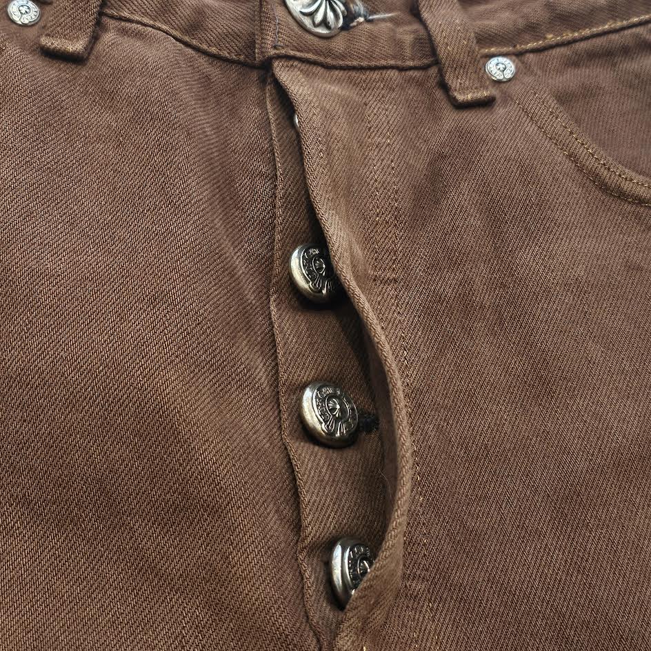 CHROME HEARTS × Levi's Body VNTG Harako Blend Leather Cross Patch Cotton Denim Pants Size 31 クロムハーツ × リーバイス ボディ ハラコブレンド レザークロスパッチ コットン デニムパンツ サイズ31