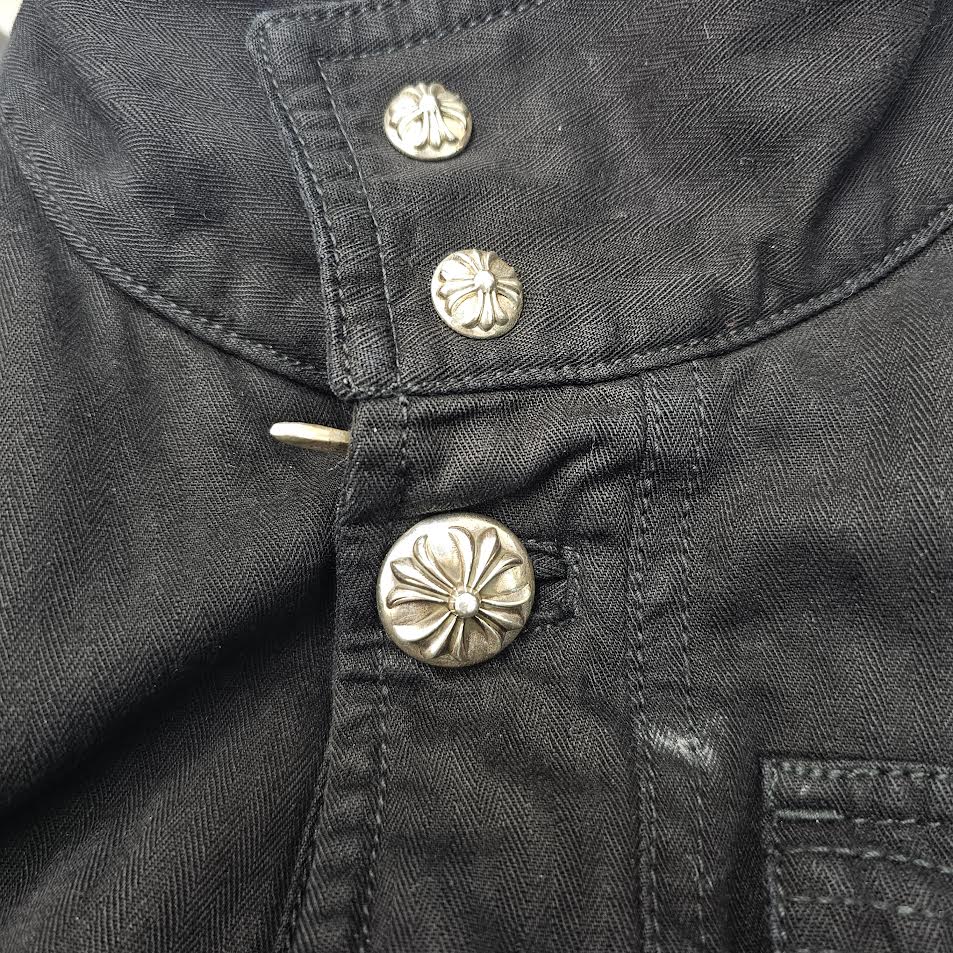 CHROME HEARTS CHERRY BOMB Cross Ball Military Jacket Size L クロムハーツ チェリーボム クロスボール ミリタリージャケット サイズL