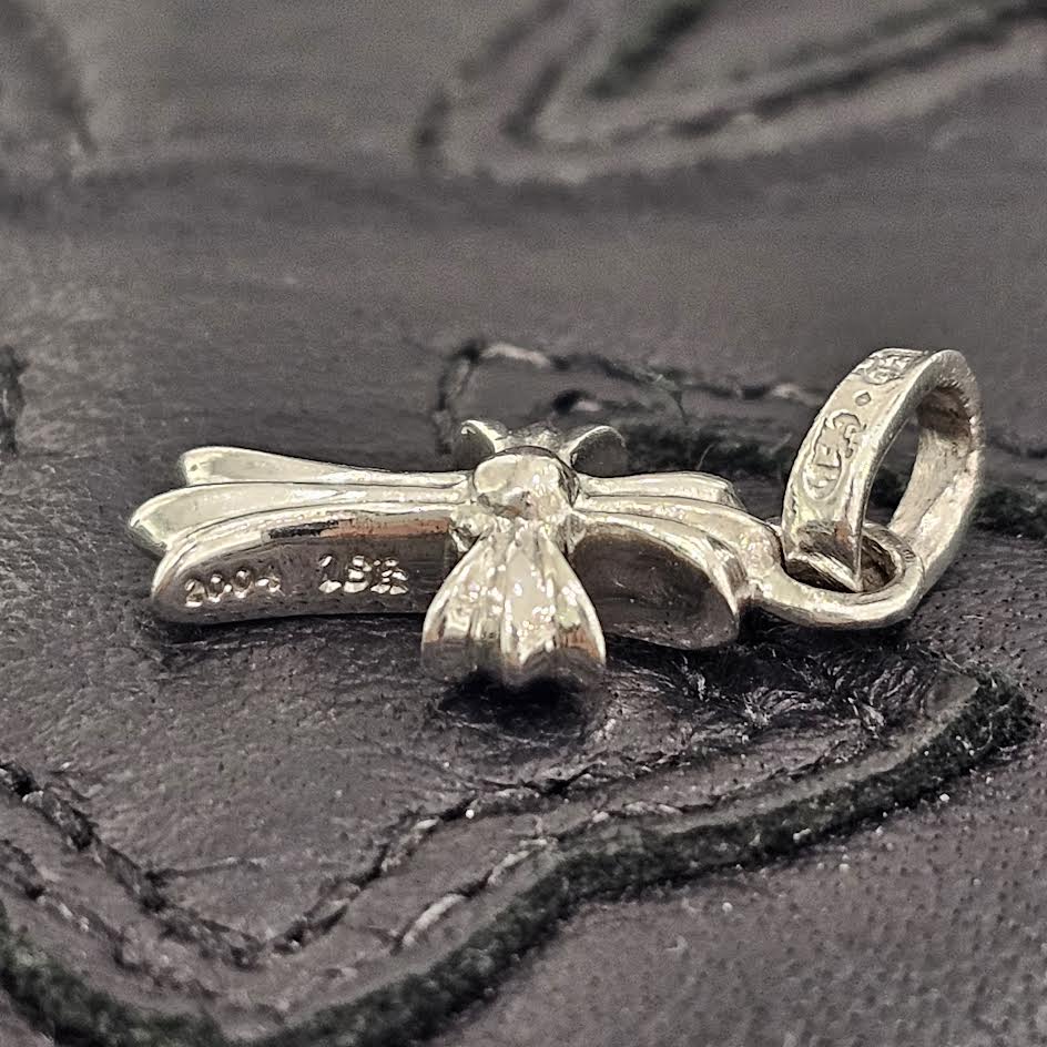 CHROME HEARTS 18K WG Baby Fat Pave Pink Sapphire Pendant Top