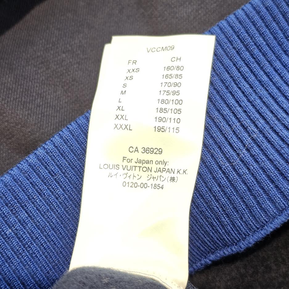 LOUIS VUITTON 2019AW Louis Printed High Neck Multi Zipped Sweatshirt Size L ルイヴィトン ルイスプリント ハイネック マルチジップ スウェットシャツ サイズL