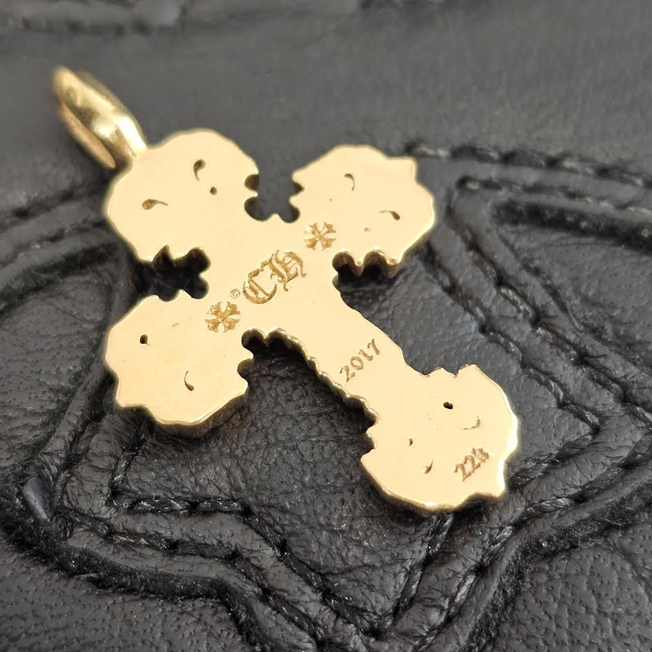CHROME HEARTS 22K Tiny Filigree Cross Pendent Top クロムハーツ 22K タイニー フィリグリー ペンダント トップ