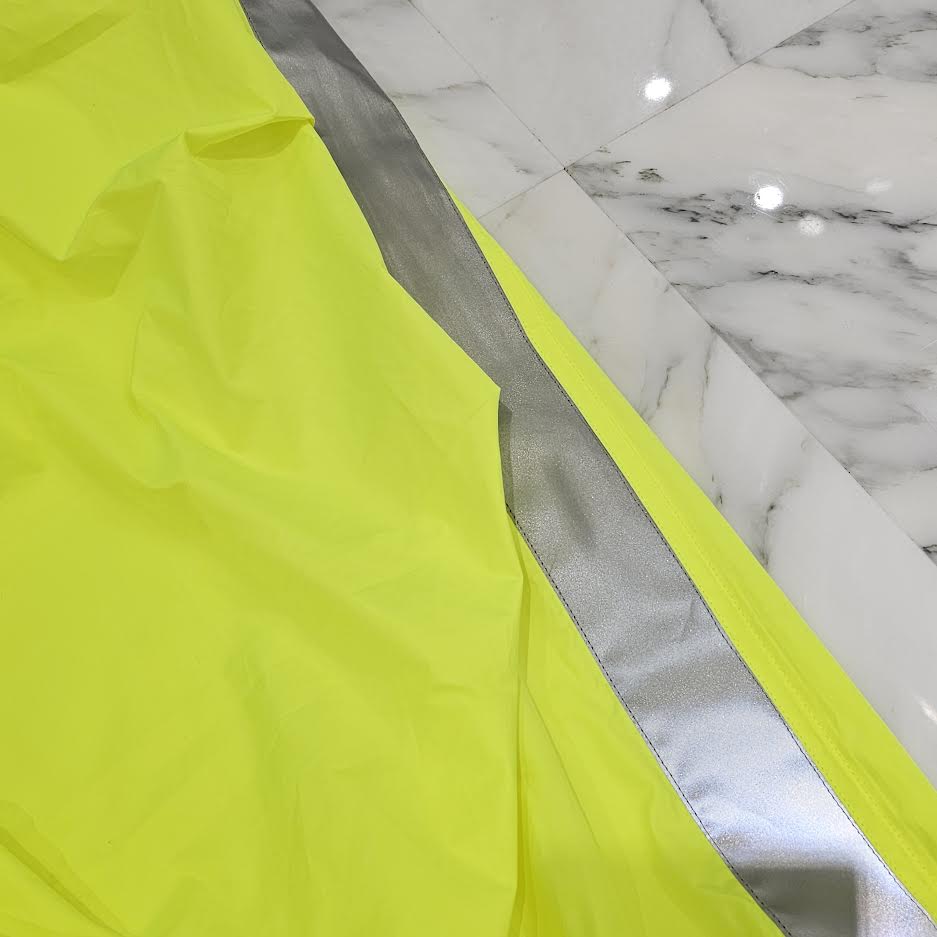 CHROME HEARTS Neon Yellow Dagger Zip Side Glitter Line Nylon Biker Long Pants Size ONE SIZE（66-100）クロムハーツ ネオンイエロー ダガージップ サイドグリッターライン ナイロン バイカー ロングパンツ サイズONE SIZE（66-100）