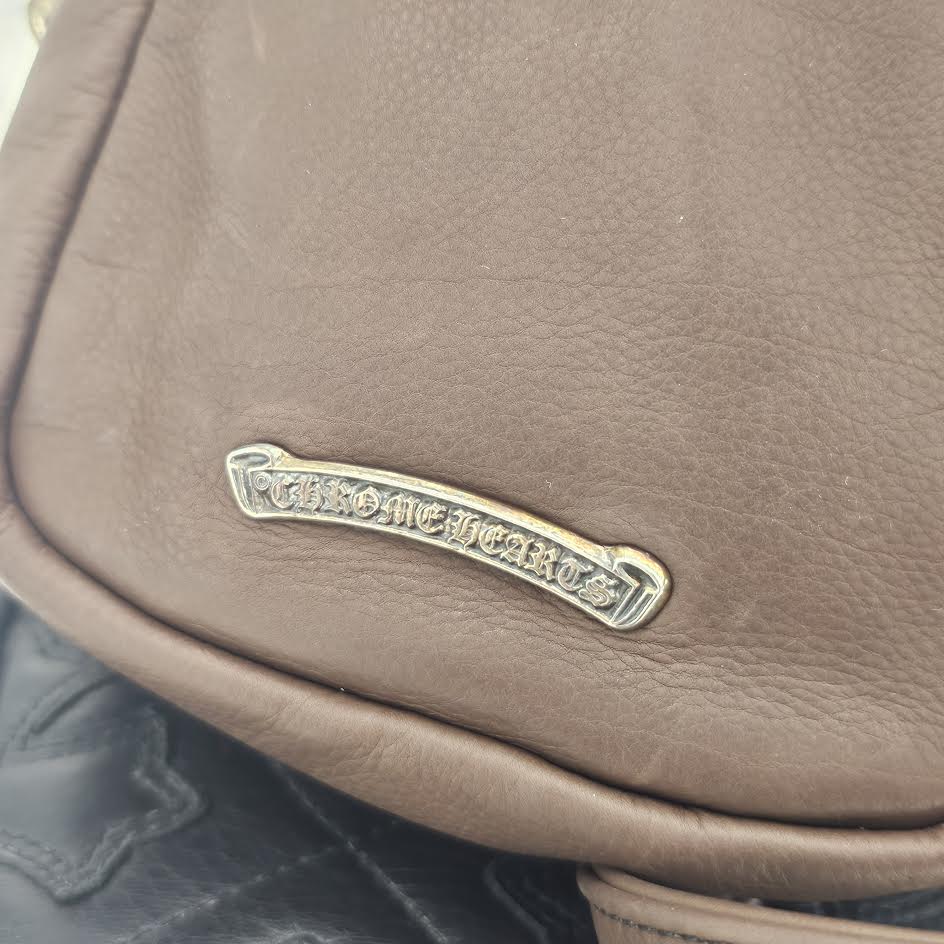 CHROME HEARTS TAKAMINI 3 Cemetery Cross Patch Leather Shoulder Bag クロムハーツ タカミニ 3セメタリー クロスパッチ レザー ショルダーバッグ