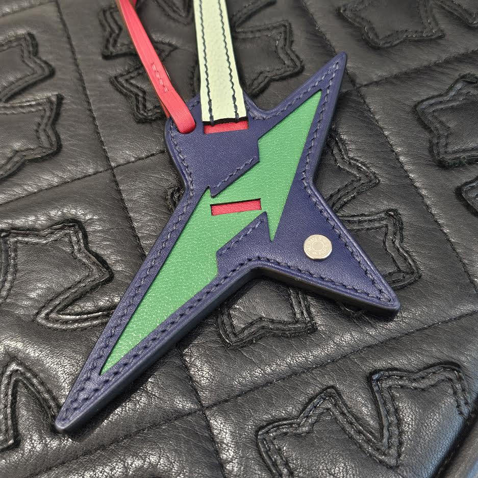 HERMES ROCK Leather Bag Charm H084080CJAE エルメス ロック レザー バッグチャーム