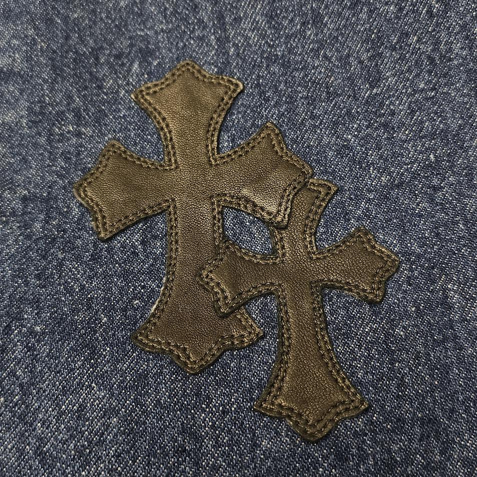 CHROME HEARTS × Levi's 505 VNTG Cross Leather Patch Denim Pants Size 33 クロムハーツ × リーバイス 505 ヴィンテージ クロスレザーパッチ デニムパンツ サイズ33