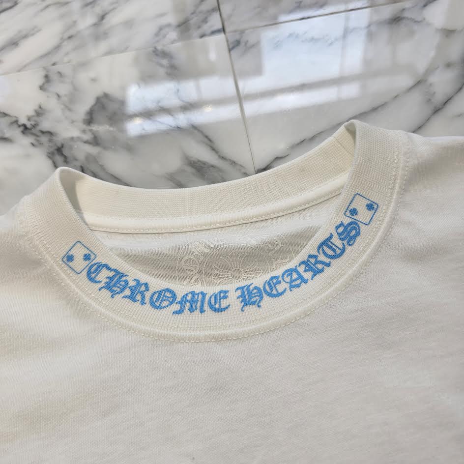 CHROME HEARTS Las Vegas Limited Neck Logo Dice Print Long Sleeve Tee Size S クロムハーツ ラスベガス限定 ネックロゴ ダイス プリント ロングスリーブ Tシャツ サイズS