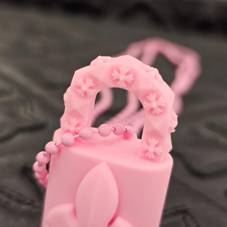 CHROME HEARTS 2023SS PADLOCK Flare Knee Silicon Rubber Necklace クロムハーツ パドロック フレアニー シリコンラバー ネックレス