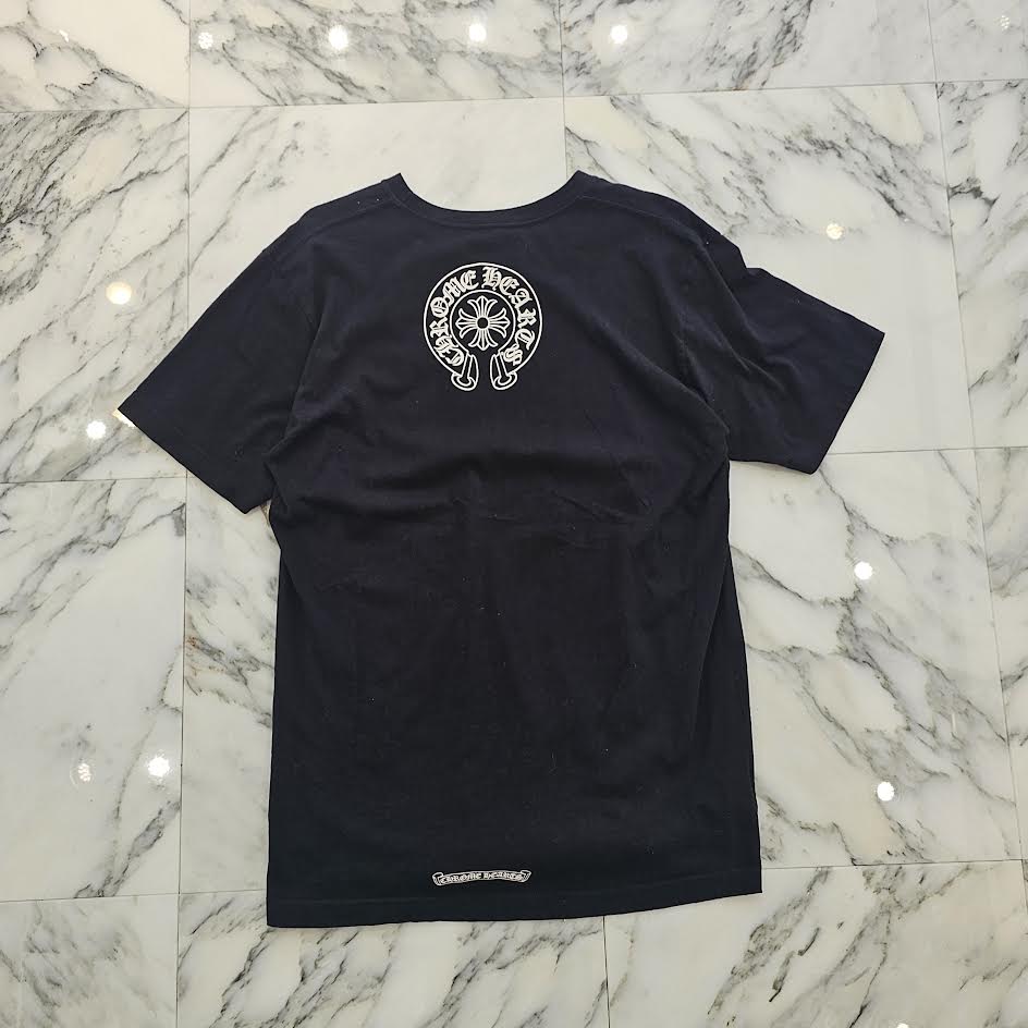 CHROME HEARTS Neck Logo Horseshoe Tee Size L クロムハーツ ネックロゴ ホースシュー Tシャツ サイズL