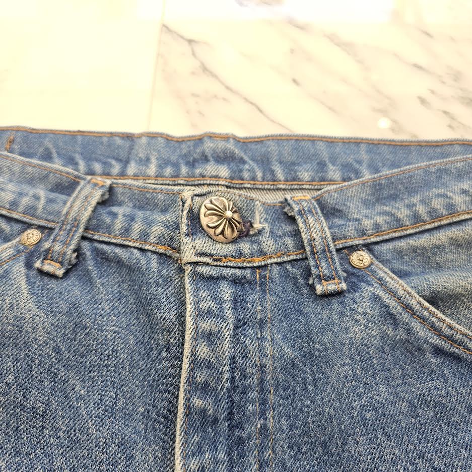 CHROME HEARTS × Levi's Body VNTG Cross Leather Patch Jeans Size 32 クロムハーツ × リーバイスボディ ヴィンテージ クロスレザーパッチ ジーンズ デニムパンツ サイズ32