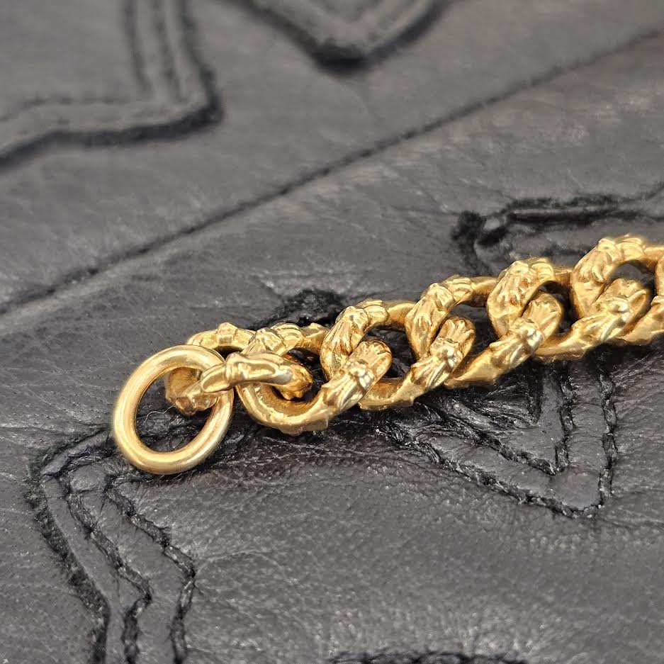 CHROME HEARTS 22K Extra Mini Fancy Chain Bracelet Size 31 LINK