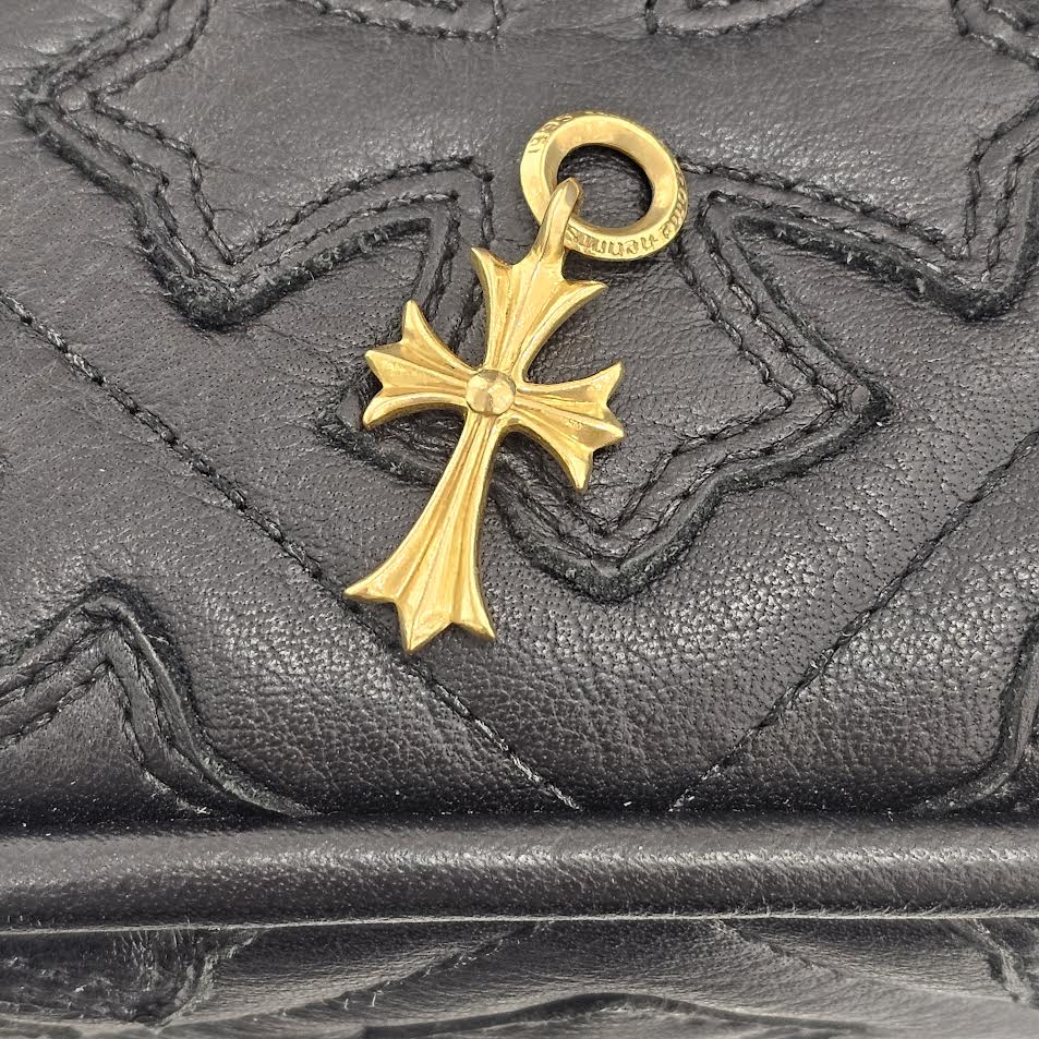 CHROME HEARTS 22K Tiny CH Cross Charm Pendant Top クロムハーツ 22K タイニー CHクロス チャーム ペンダントトップ