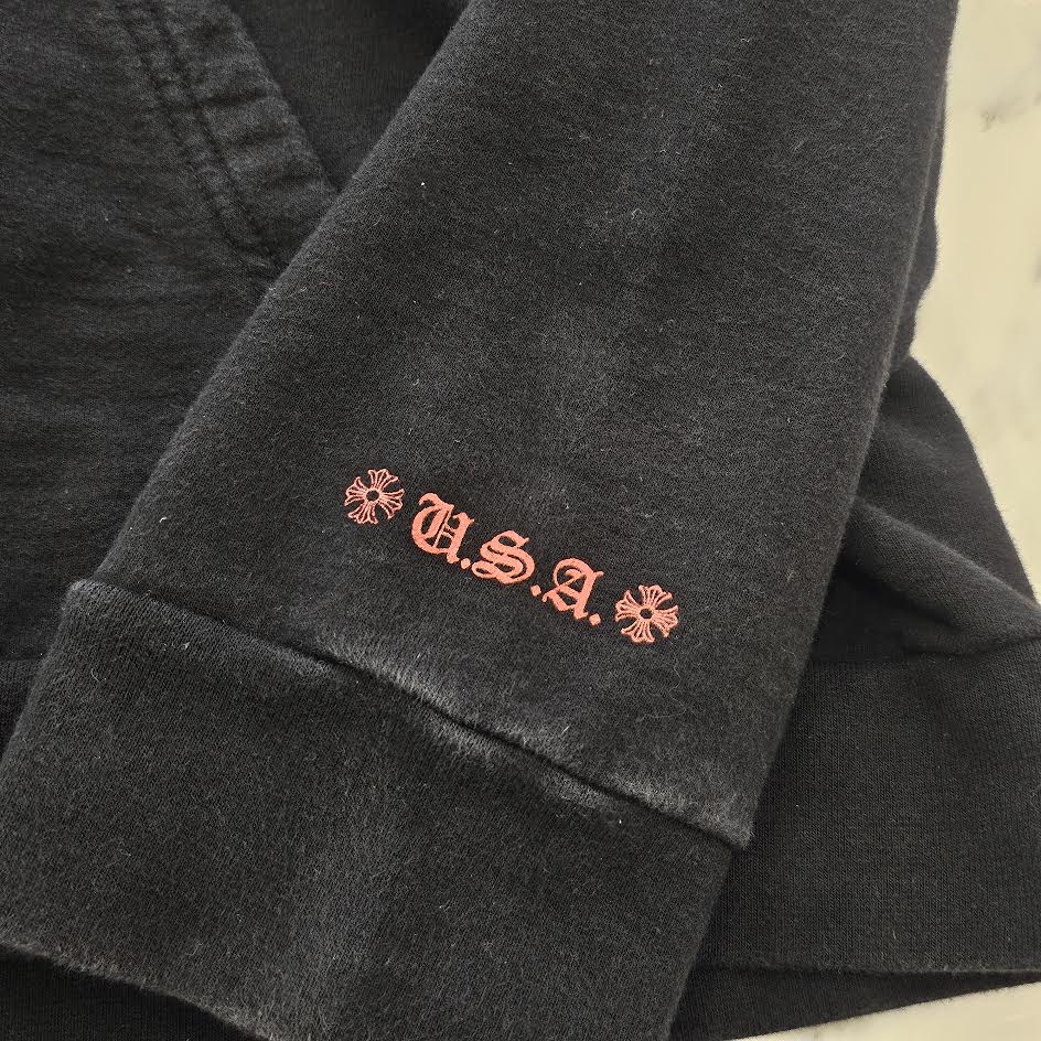 CHROME HEARTS ONLINE Limited Red Horseshoe Pullover Hoodie Size XXL クロムハーツ オンライン限定 レッド ホースシュー プルオーバー フーディ サイズXXL