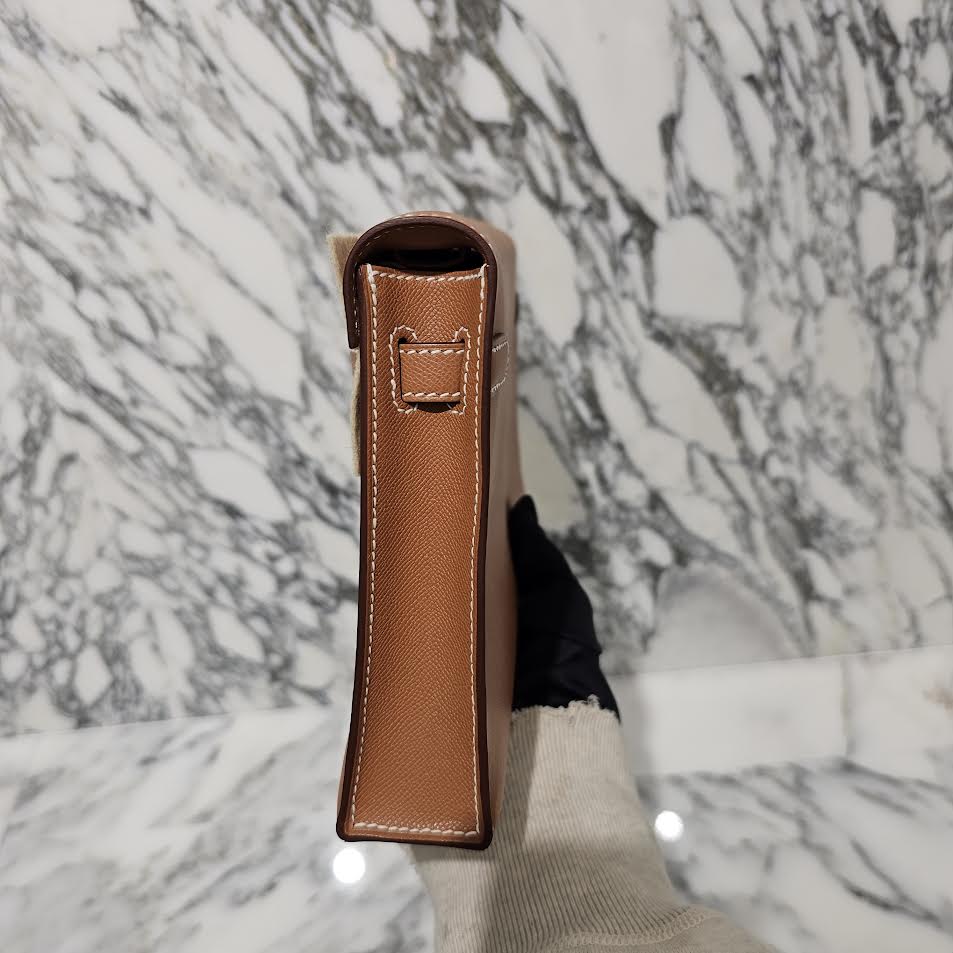 HERMES Kelly "Elan" Brown/Gold Shoulder Bag B刻印 エルメス ケリー "エラン" ブラウン/ゴールド ショルダーバッグ B刻印