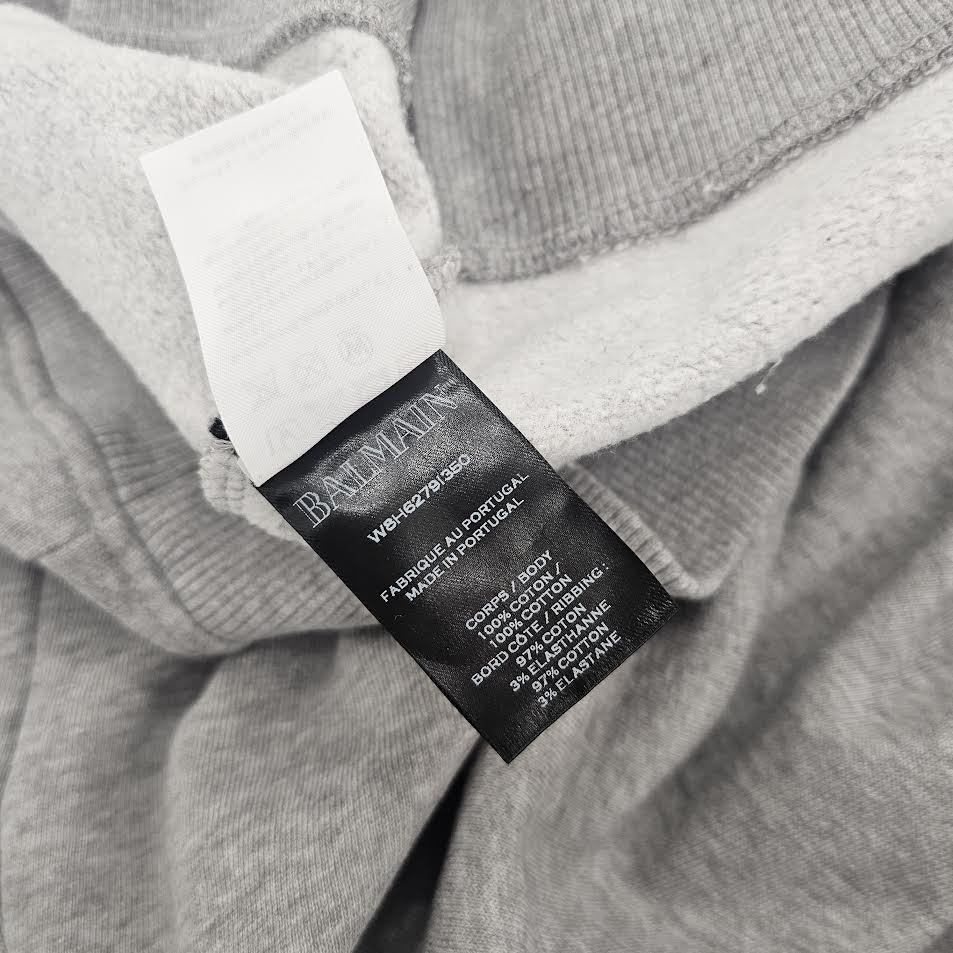 BALMAIN 2018AW Logo Crew Neck Sweat Shirt W8H6279I350 Size S バルマン ロゴ クルーネック スウェットシャツ サイズS
