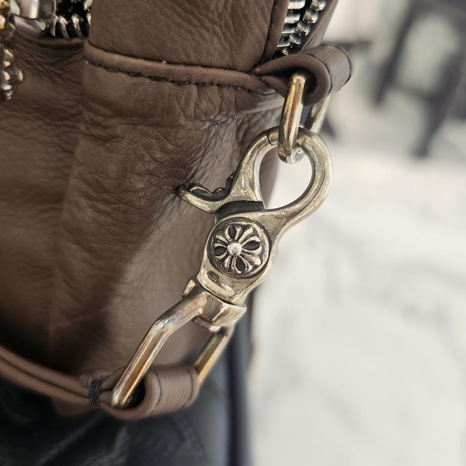 CHROME HEARTS TAKAMINI 3 Cemetery Cross Patch Leather Shoulder Bag クロムハーツ タカミニ 3セメタリー クロスパッチ レザー ショルダーバッグ