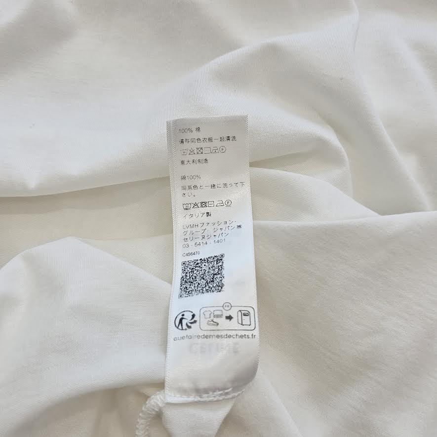 CELINE 2023SS Triomphe Embroidery Loose Fit Tee 2X04I1671Q.01OB Size L セリーヌ トリオンフ刺繍 ルーズフィット Tシャツ サイズL