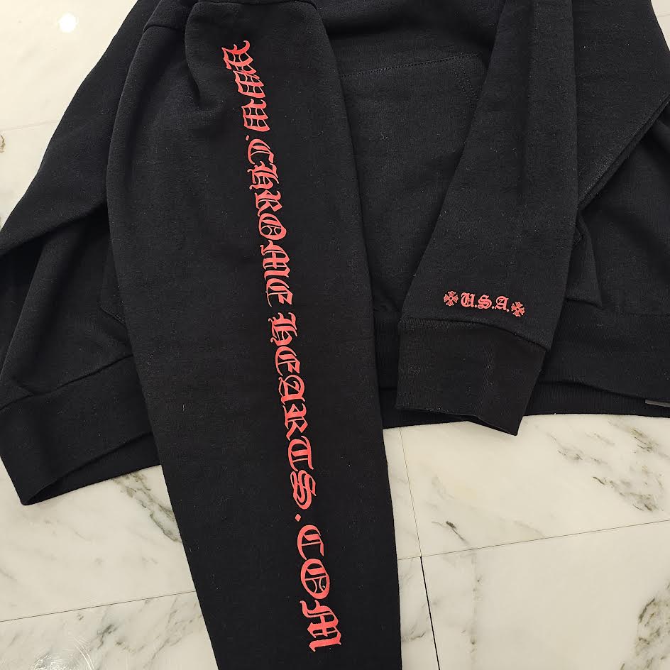 CHROME HEARTS Online Limited USA Horseshoe Pullover Hoodie Size L クロムハーツ オンライン限定 USA ホースシュー プルオーバー フーディ サイズL
