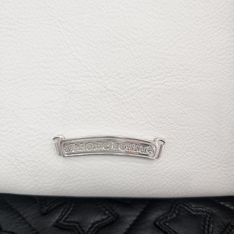 CHROME HEARTS CH Silver Cross Square Pocket Leather Shoulder Bag クロムハーツ CH シルバークロス スクエアポケット レザーショルダーバッグ