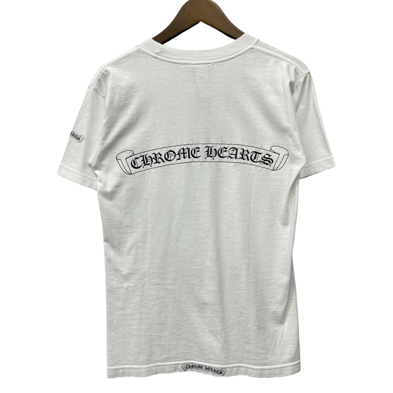 CHROME HEARTS Neck Logo Old Tee Dagger Scroll Logo Size S