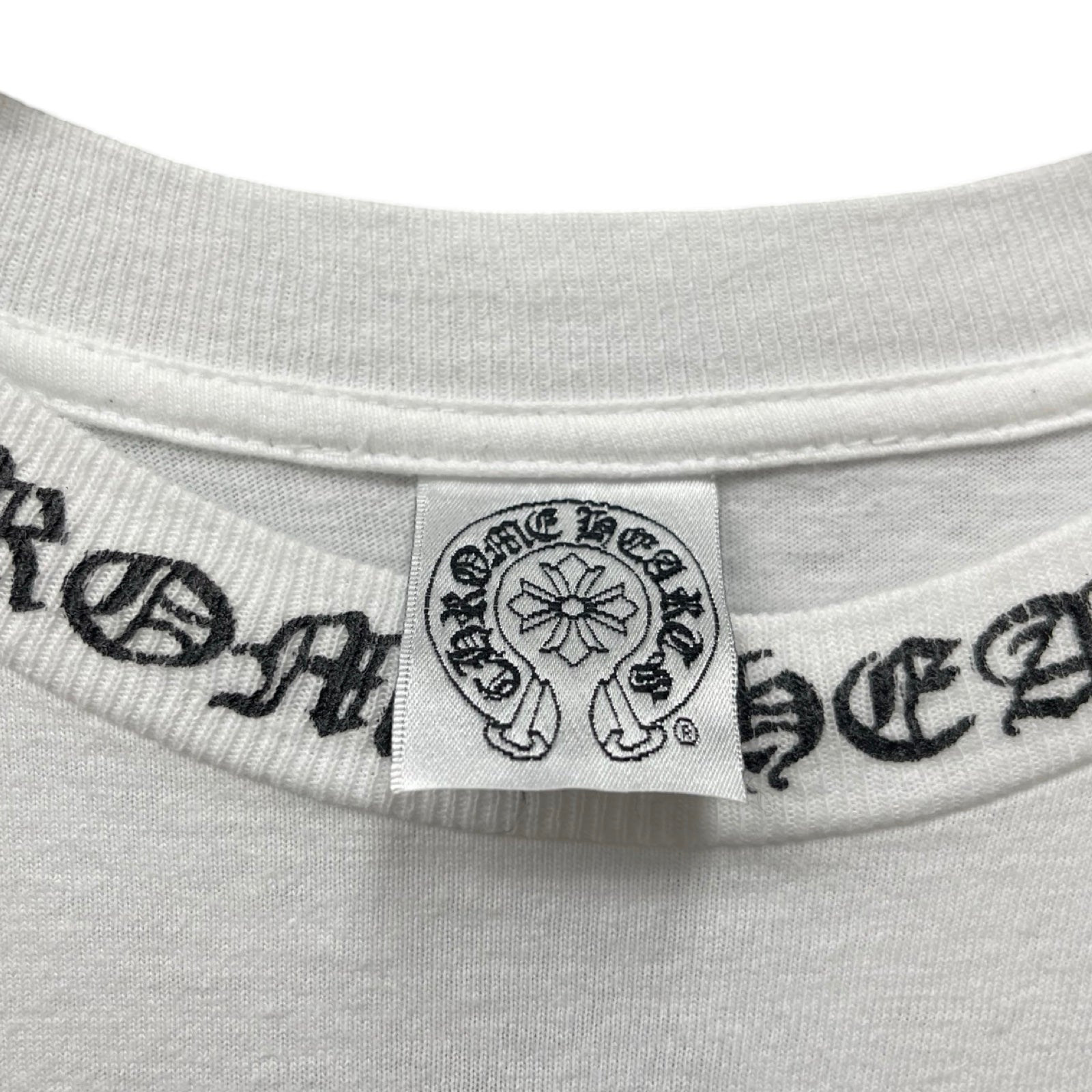 CHROME HEARTS Neck Logo Old Tee Dagger Scroll Logo Size S