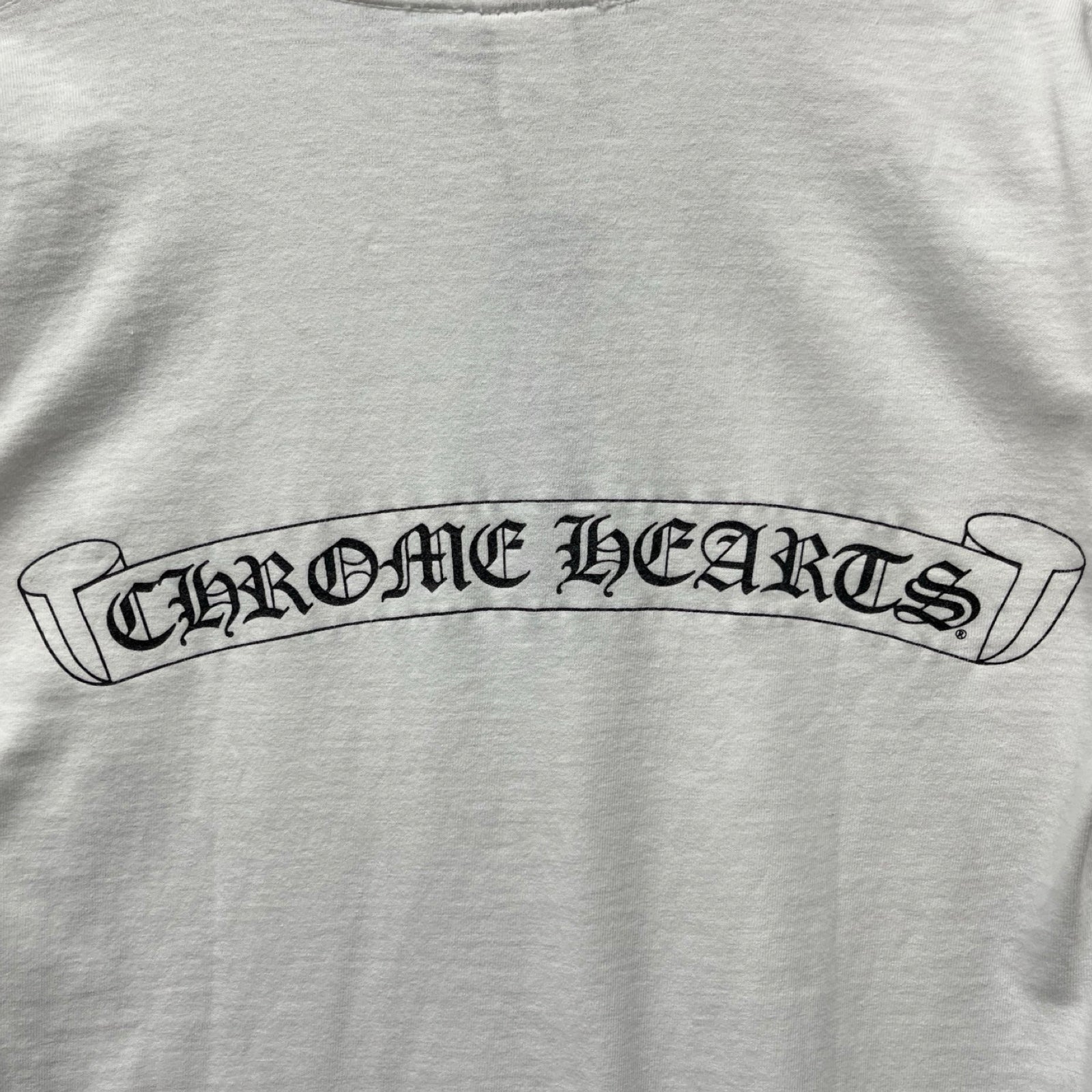 CHROME HEARTS Neck Logo Old Tee Dagger Scroll Logo Size S