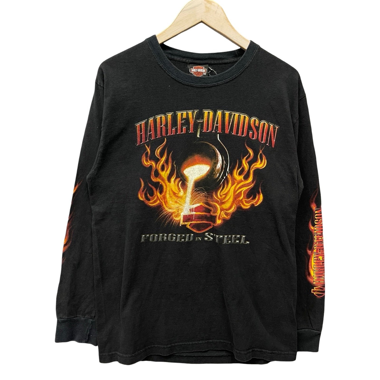 Vintage 00's Harley-Davidson "FORGED IN STEEL" 2009 L/S Tee Size M