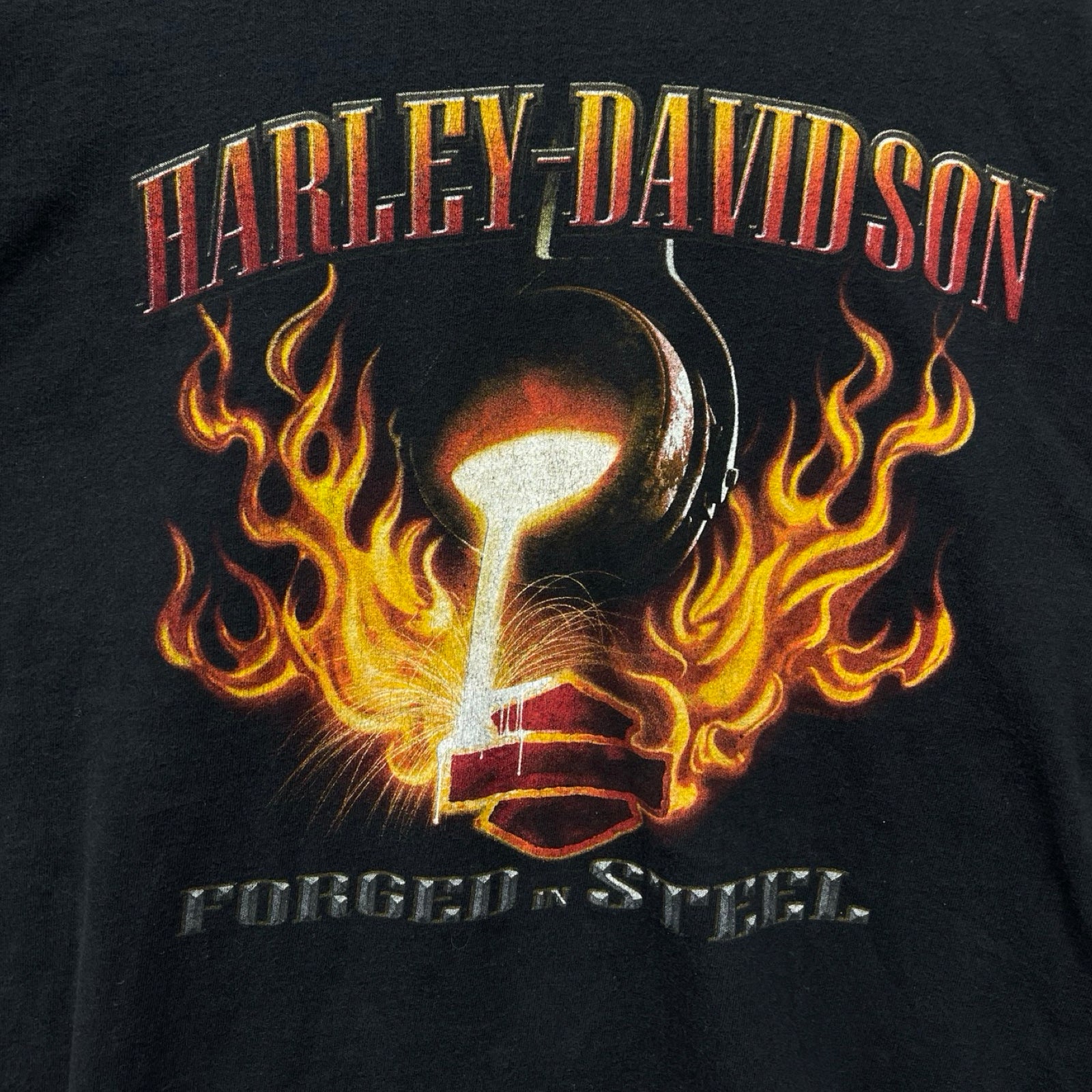 Vintage 00's Harley-Davidson "FORGED IN STEEL" 2009 L/S Tee Size M