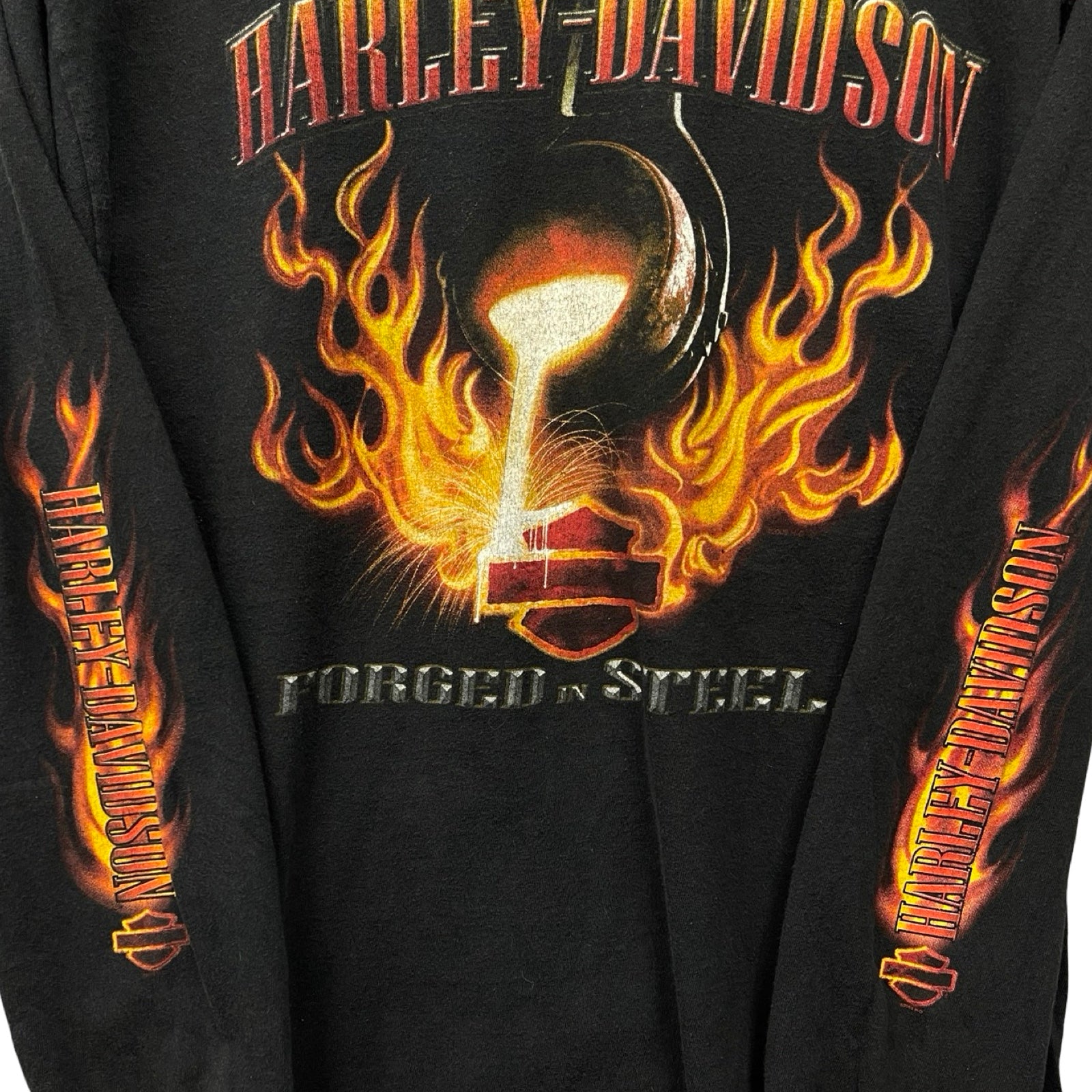 Vintage 00's Harley-Davidson "FORGED IN STEEL" 2009 L/S Tee Size M