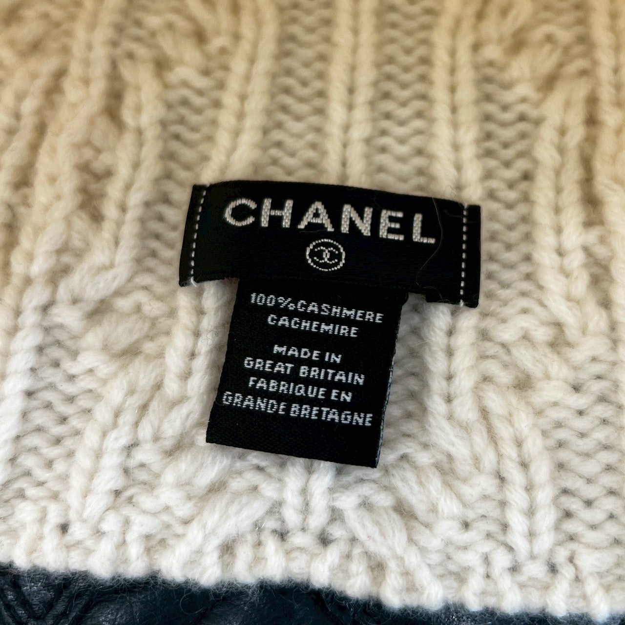 CHANEL Coco Mark Cashmere Cable Knit Beanie シャネル ココマーク カシミア ケーブルニット ビーニー