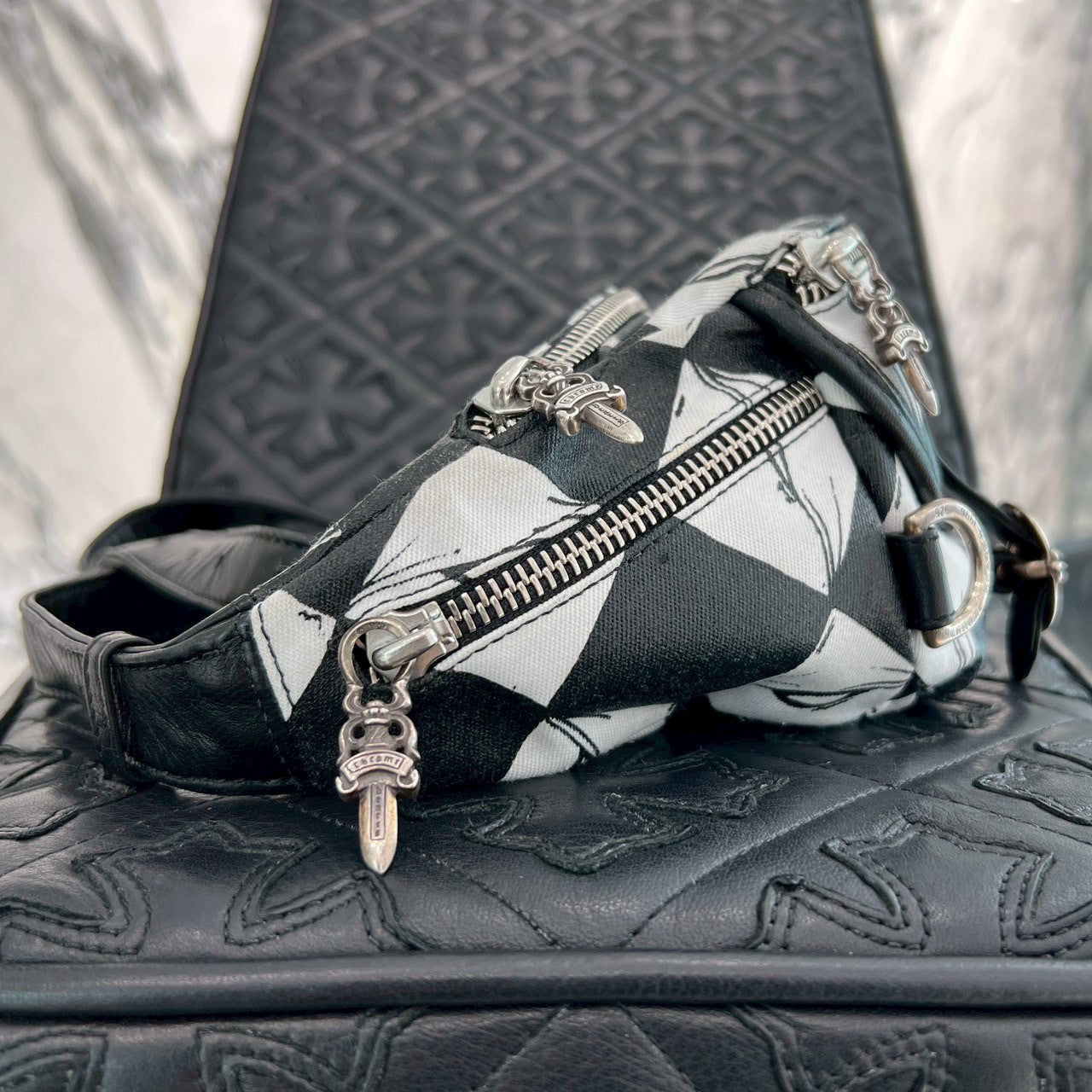 CHROME HEARTS × MATTY BOY PPO 99EYES SNAT PACK Mini Leather Waist Bag クロムハ―ツ × マッティボーイ PPO 99アイズ スナットパック ミニ レザーウエストバッグ