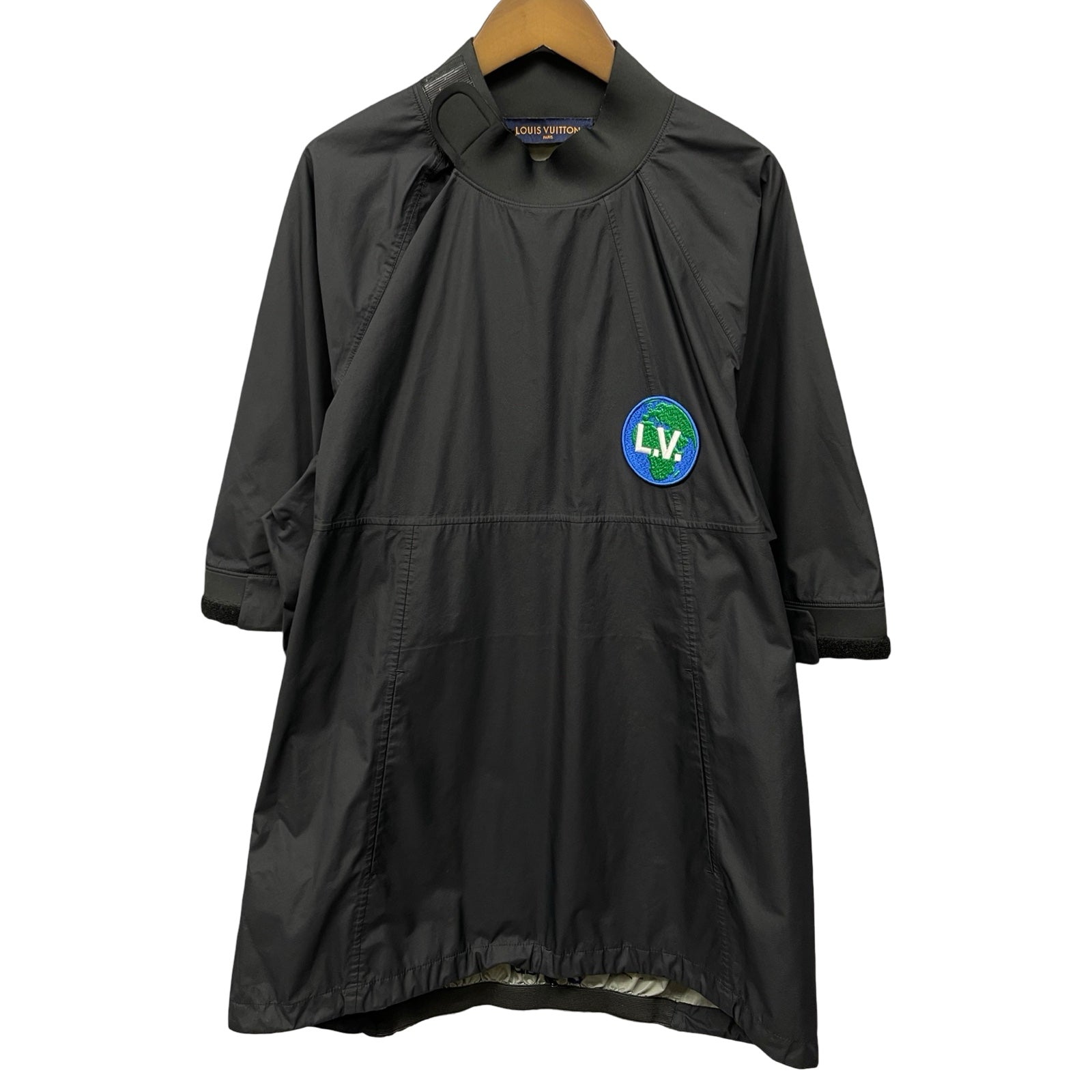 LOUIS VUITTON 2023SS Earth LV Logo Patch Pullover Nylon Shirt Size 50