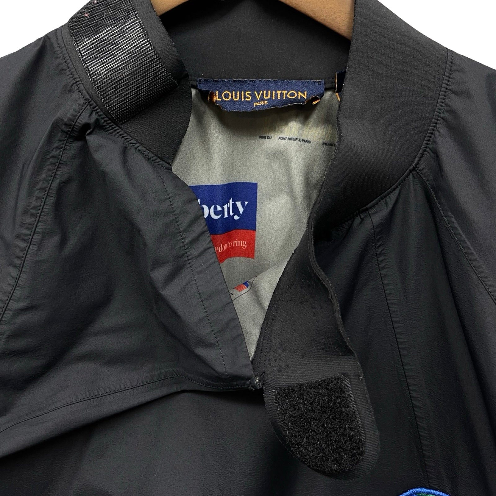 LOUIS VUITTON 2023SS Earth LV Logo Patch Pullover Nylon Shirt Size 50