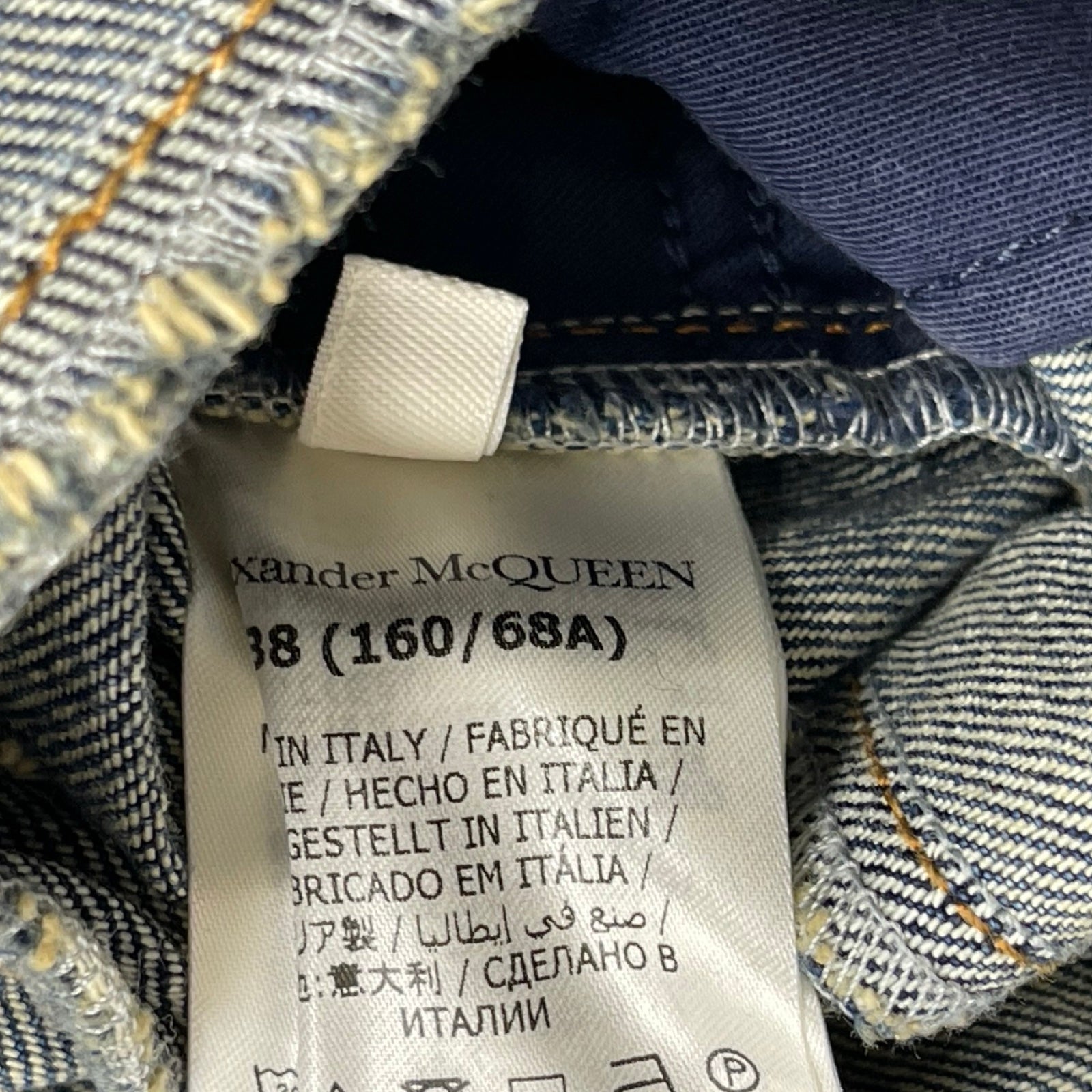 Alexander MacQUEEN 2022AW Slit Long Denim Skirt WG0 730231 Size 38