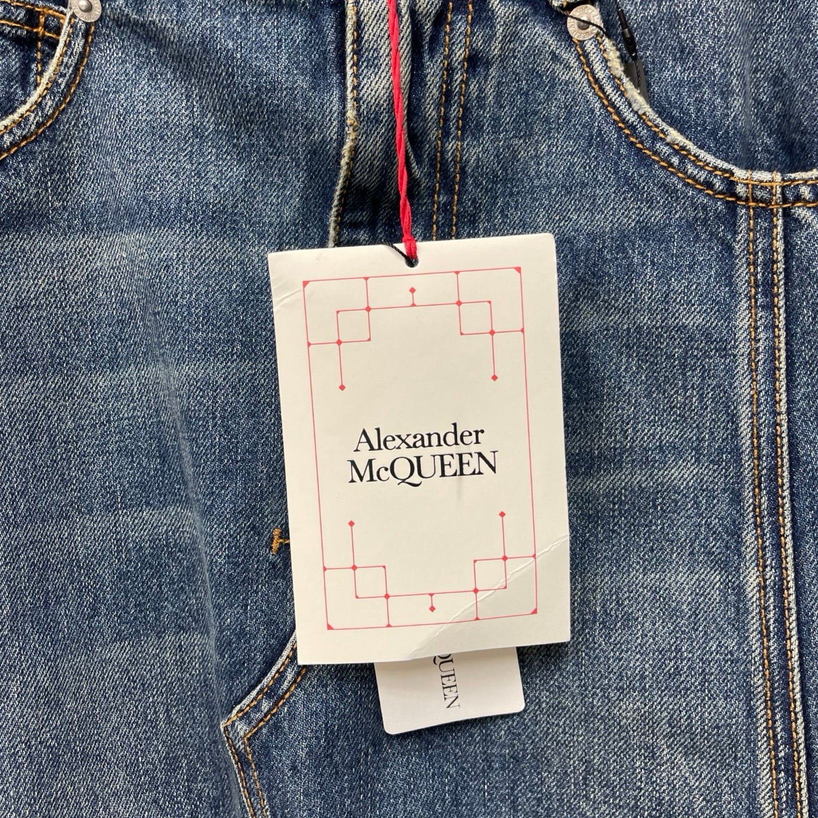 Alexander MacQUEEN 2022AW Slit Long Denim Skirt WG0 730231 Size 38