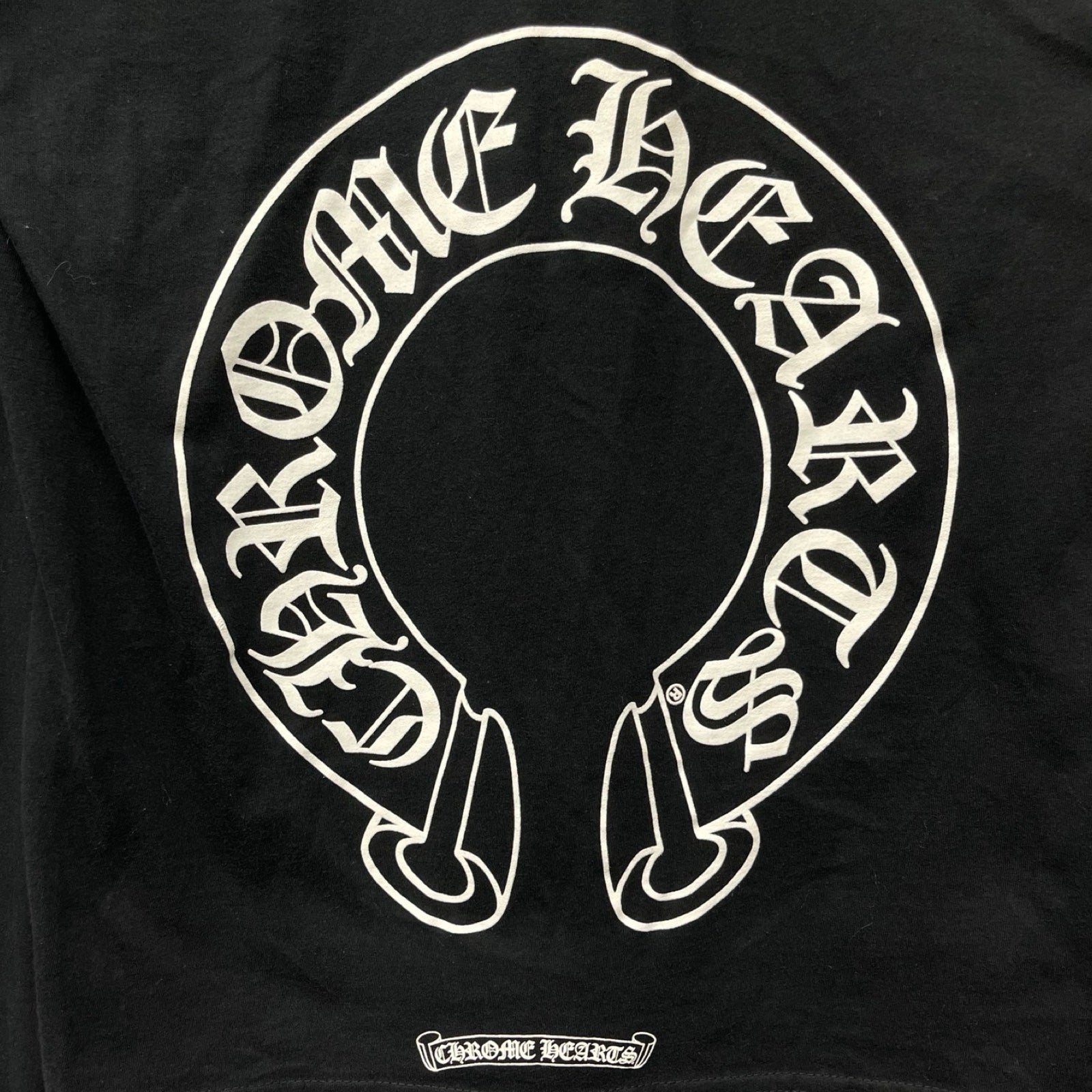 CHROME HEARTS Floral Cross Horseshoe Long Sleeve Tee Size M