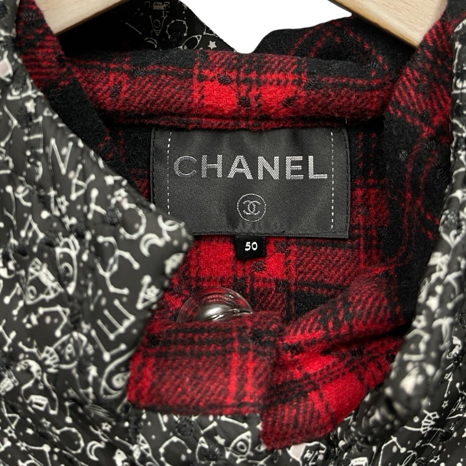 CHANEL Space Print Long Coat P57635V43570 MD336