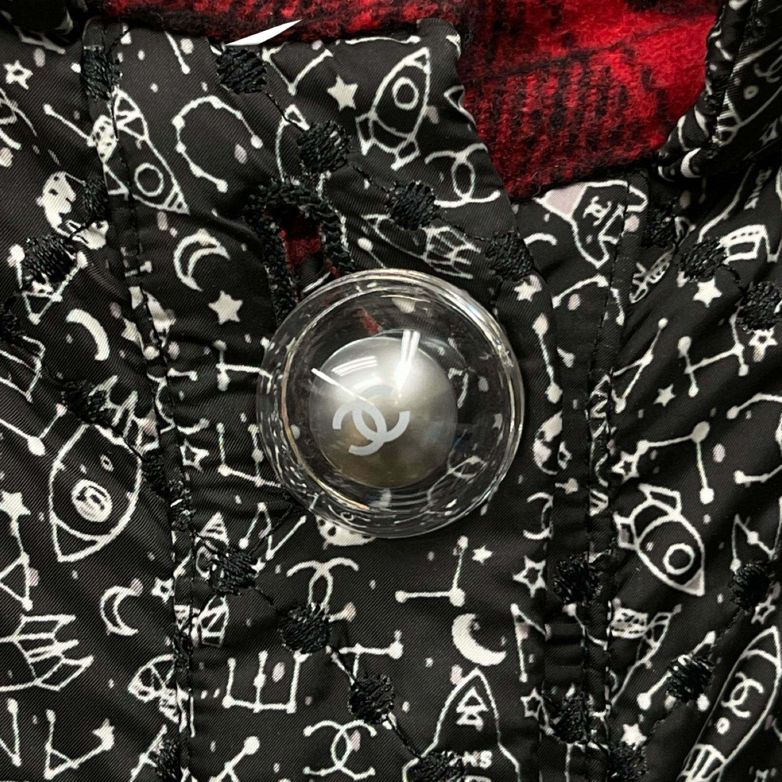 CHANEL Space Print Long Coat P57635V43570 MD336