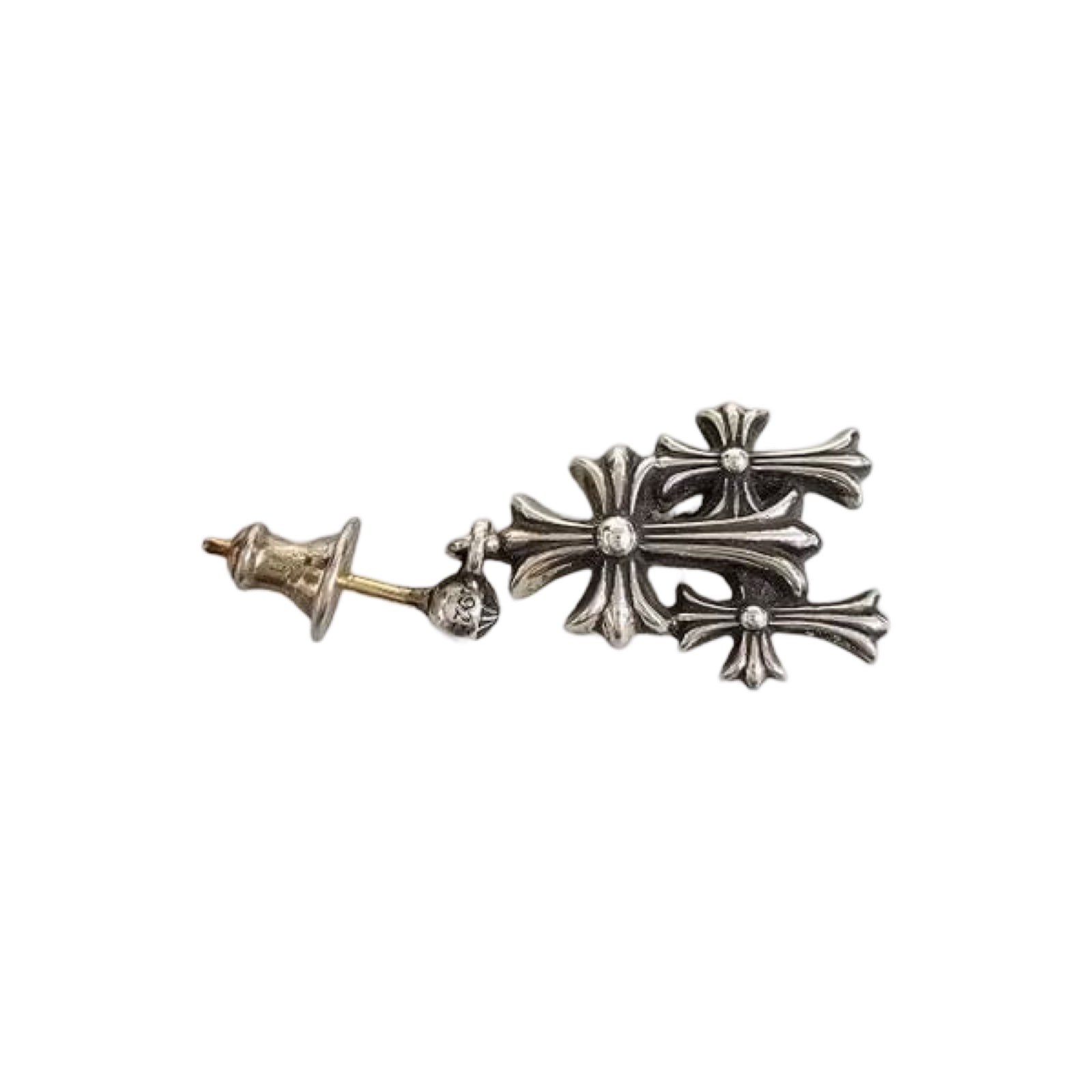 CHROME HEARTS 3 Cemetery Cross Earring
