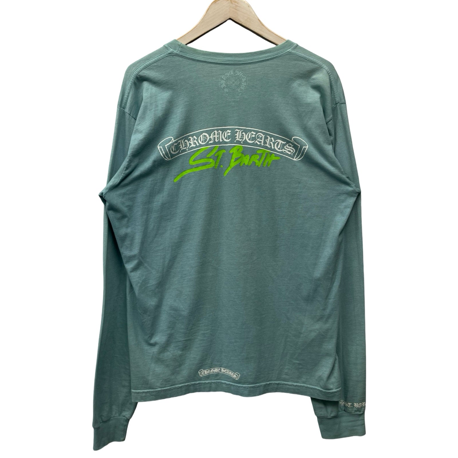 CHROME HEARTS St. Barth Limited Scroll Label Logo Long Sleeve Tee Size L