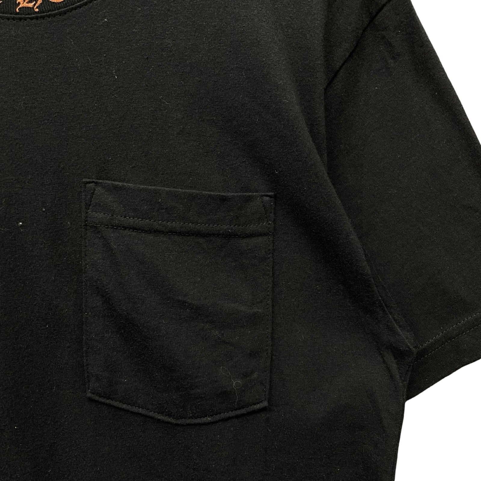 CHROME HEARTS Old English Brown Neck Logo Tee Size M